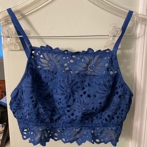 Aerie Blue Halter Top Bralette
